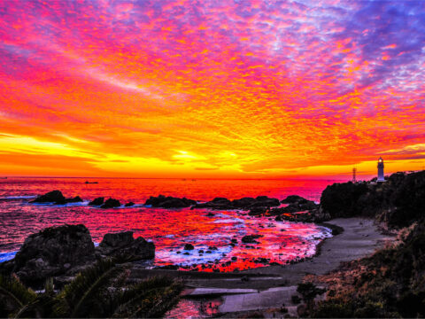 潮岬灯台の夕景