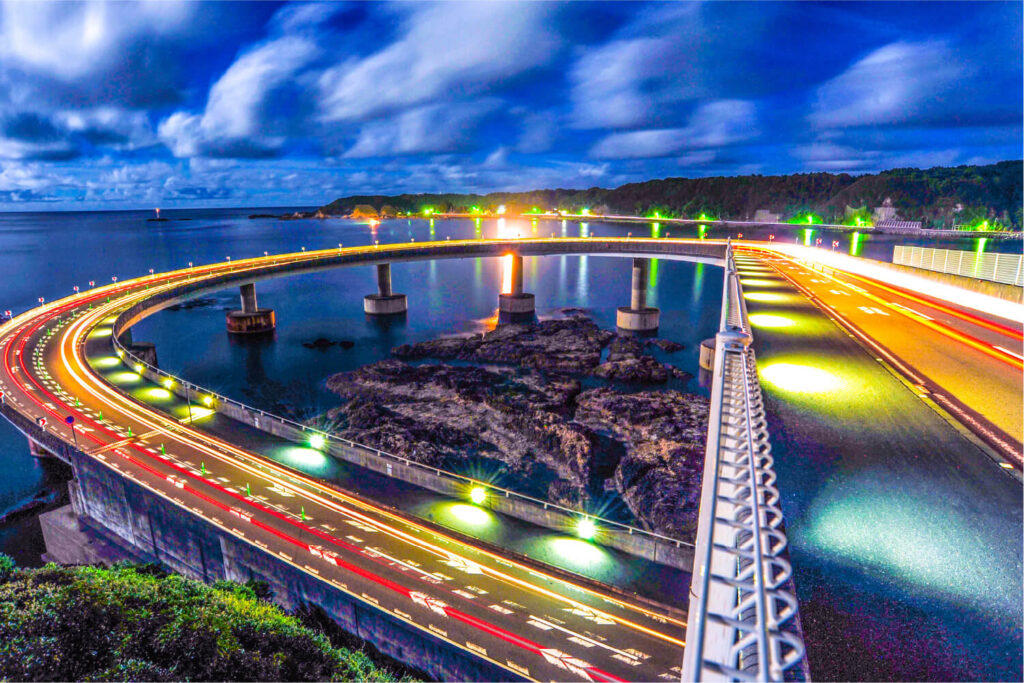 くしもと大橋の夜景