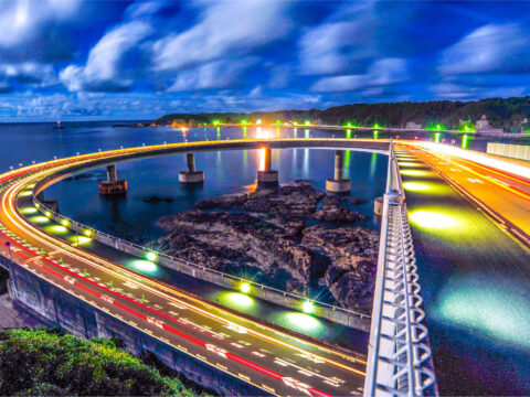 くしもと大橋の夜景