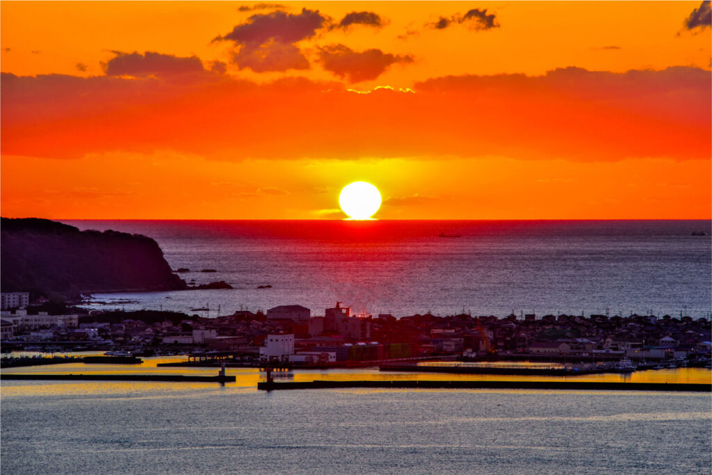 金山からの夕景