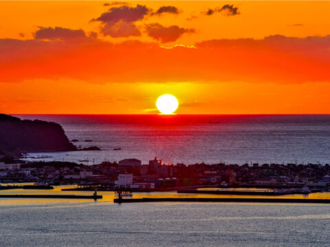 金山からの夕景