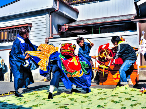 水門祭の獅子舞